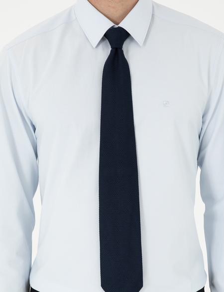 Açık Mavi Slim Fit Uzun Kollu Basic Gömlek - 50297903007