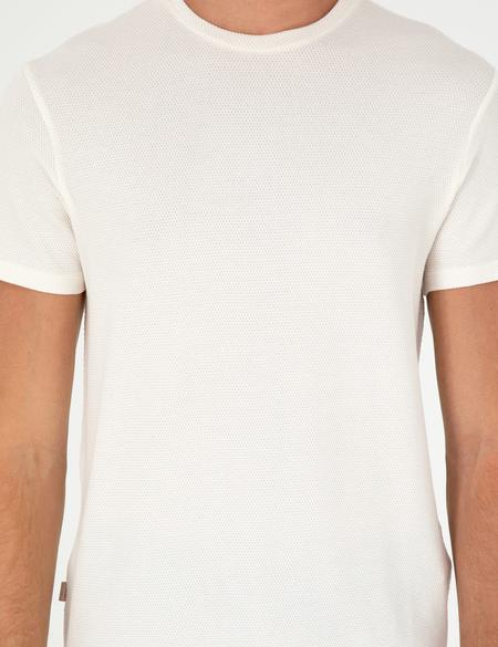 Ekru Slim Fit Basic Tişört - 50280967111