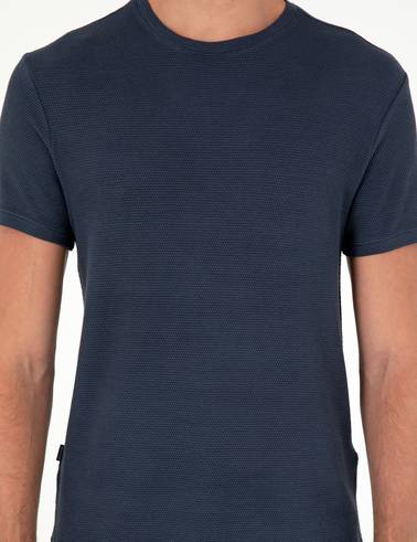 Lacivert Slim Fit Basic Tişört