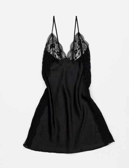 Siyah Saten Gecelik & Sabahlık Takım - 50303855006