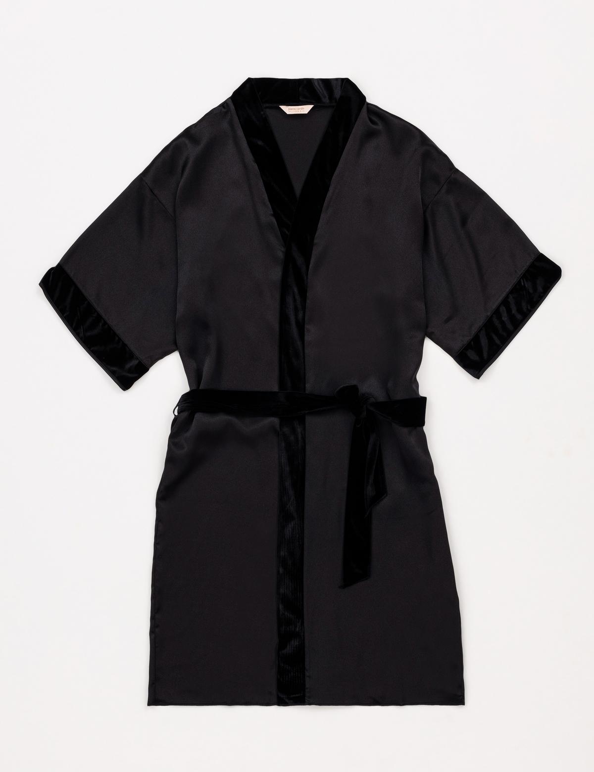 Siyah Gecelik & Sabahlık Takım - 50303854004