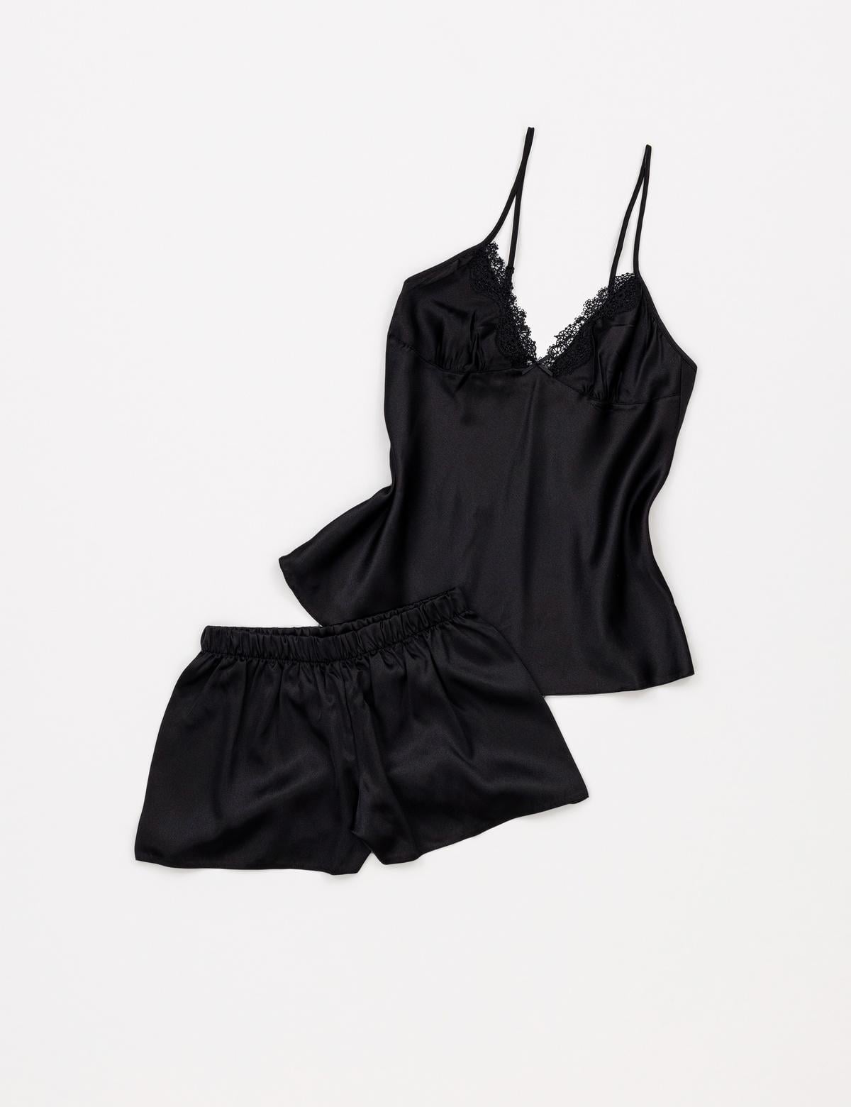 Siyah Saten 6'lı Çeyiz Seti - 50303798012