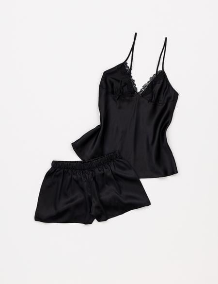 Siyah Saten 6'lı Çeyiz Seti - 50303798012