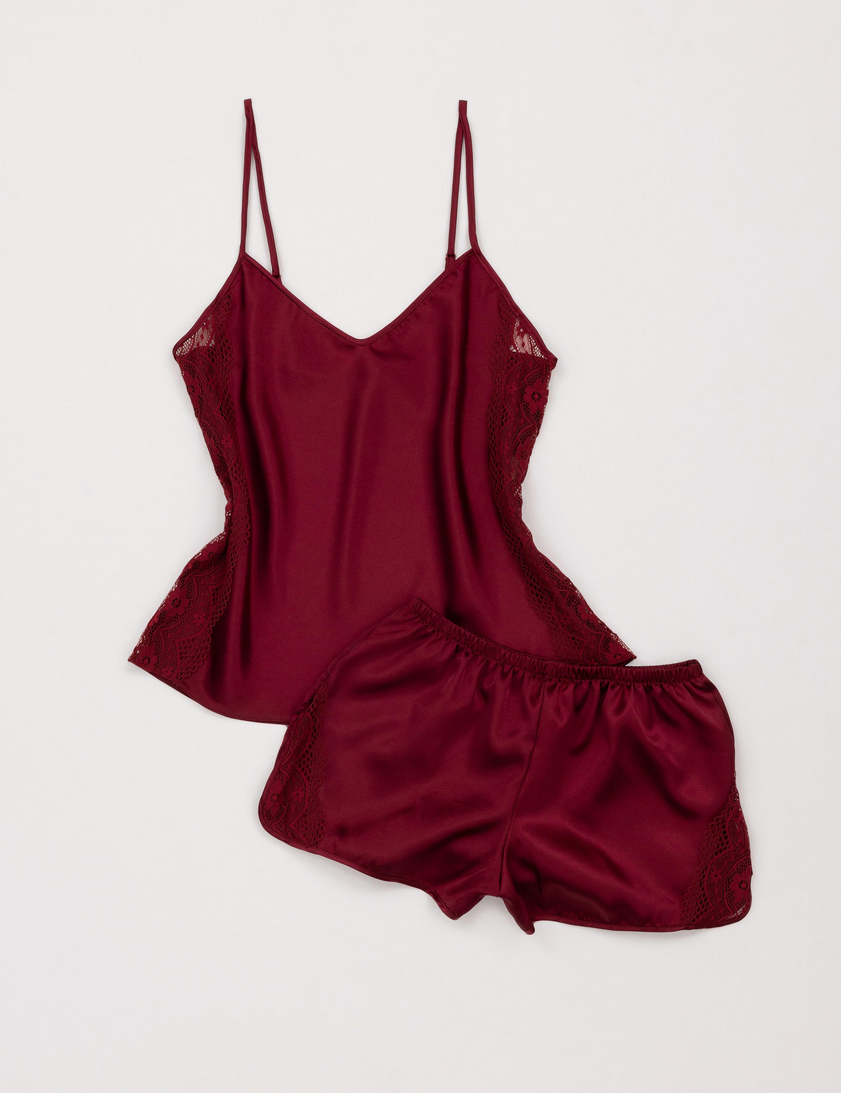 Bordo 2'li Şort Takım