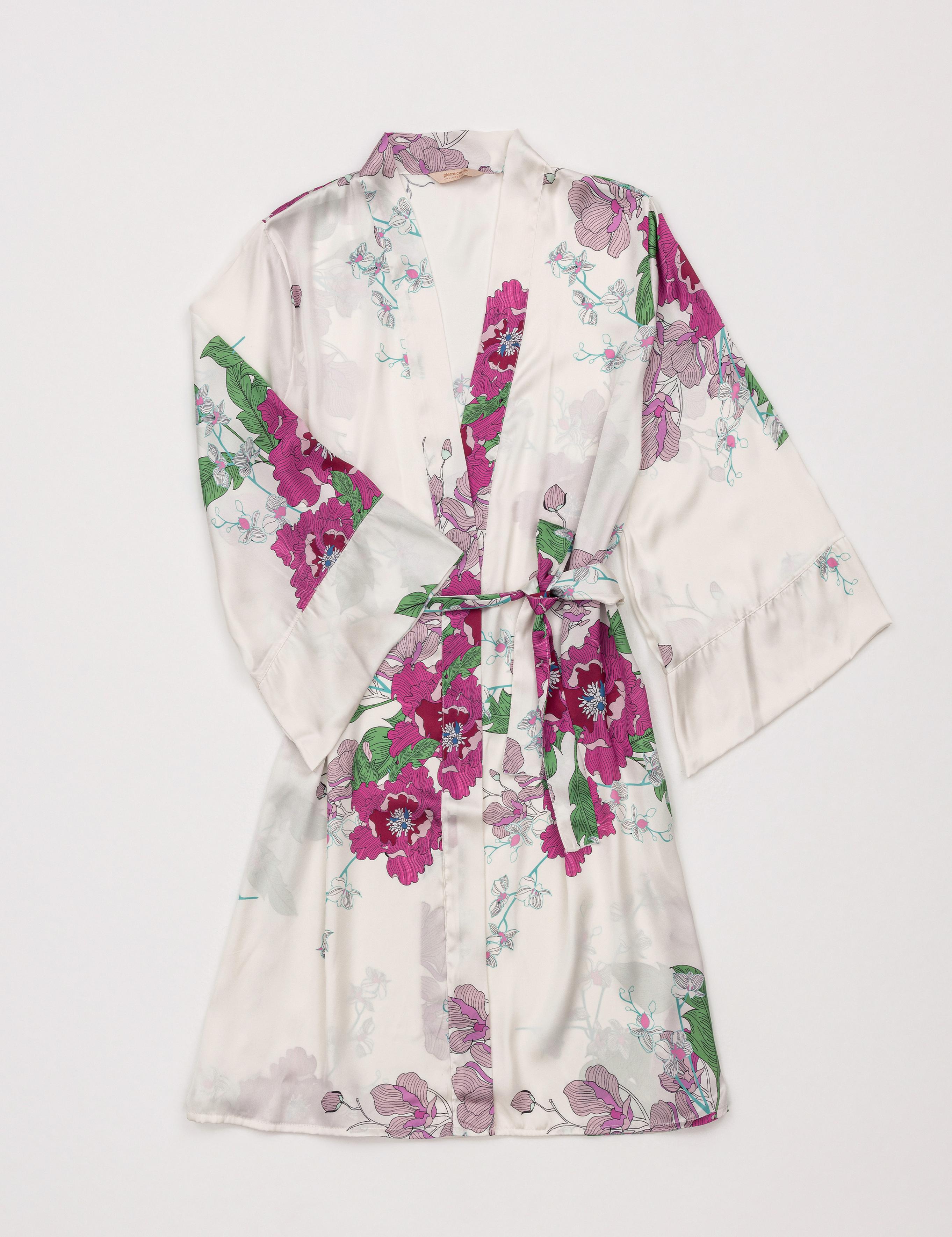 Açık Pembe Saten Gecelik & Sabahlık Takım