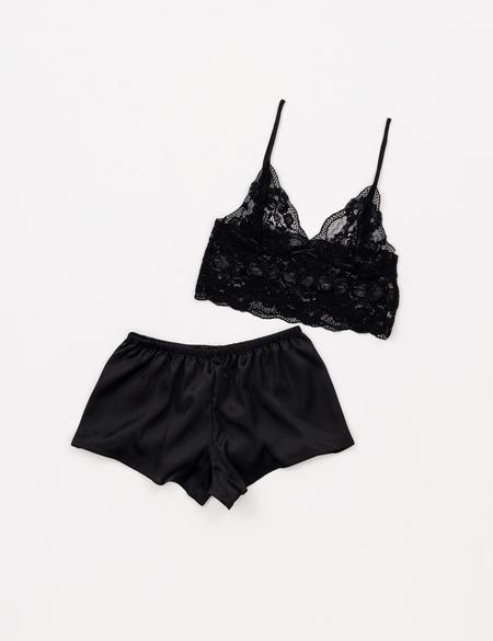 Siyah Saten 4'lü Çeyiz Seti - 50303821024