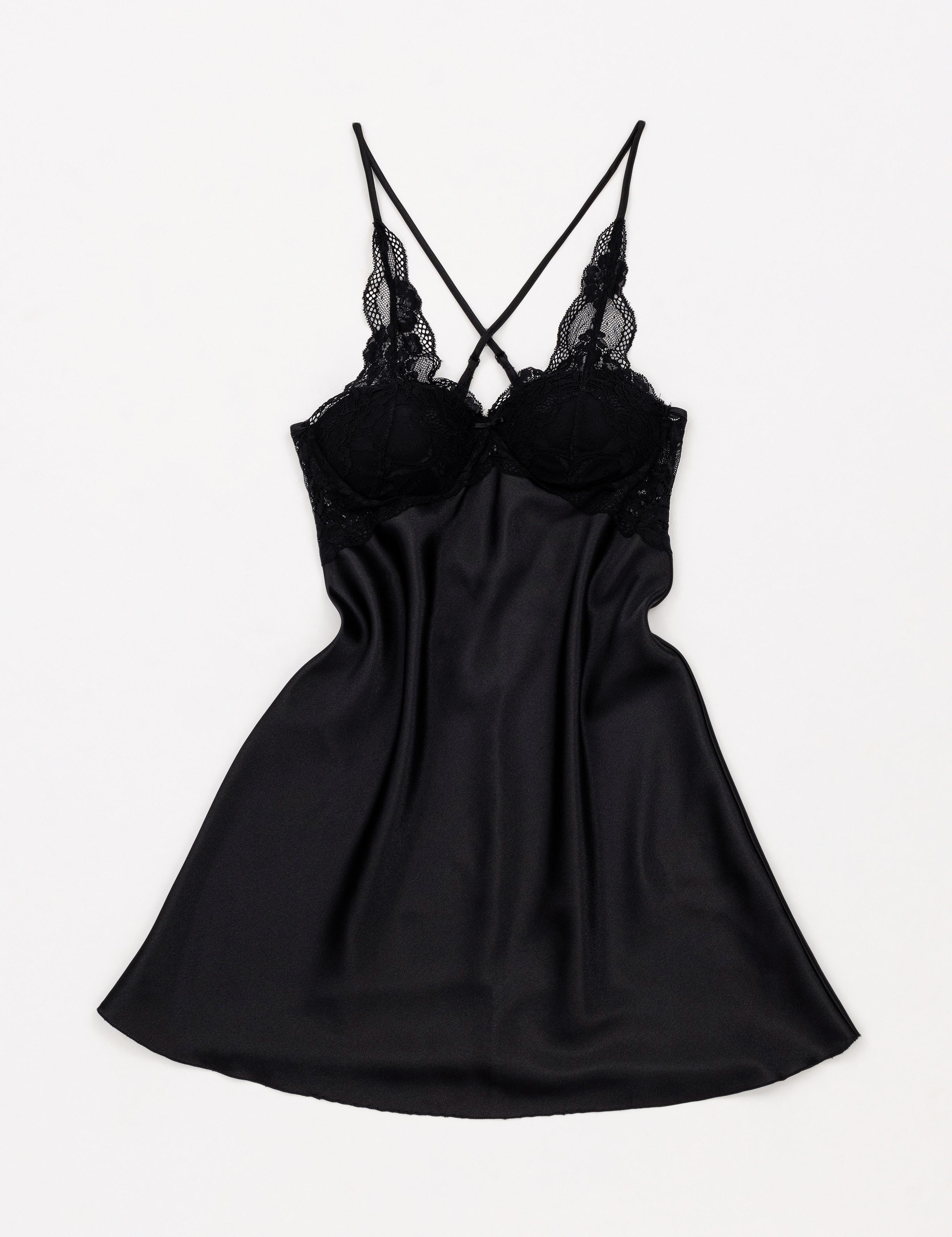 Siyah Saten 4'lü Çeyiz Seti