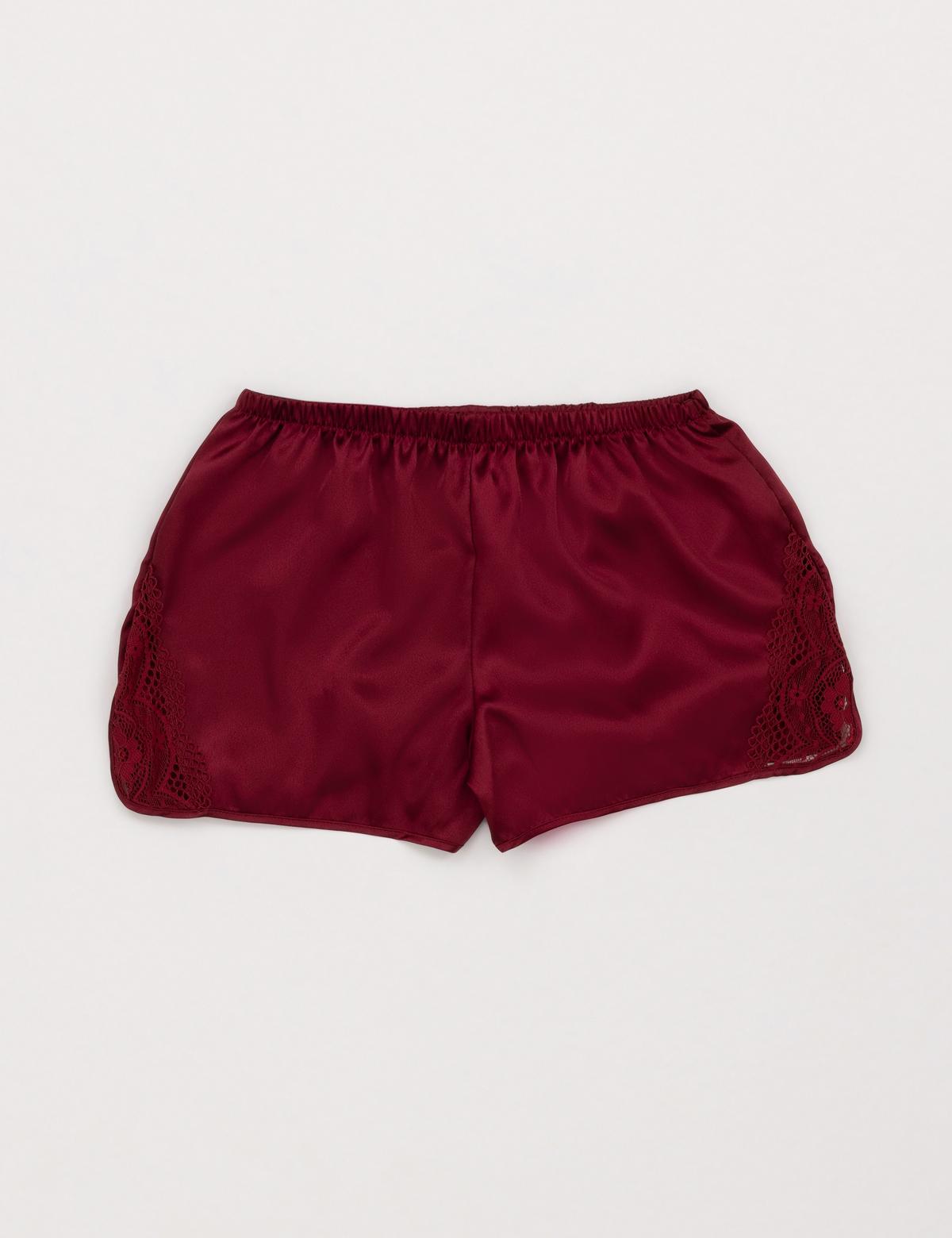 Bordo 2'li Şort Takım - 50303946004