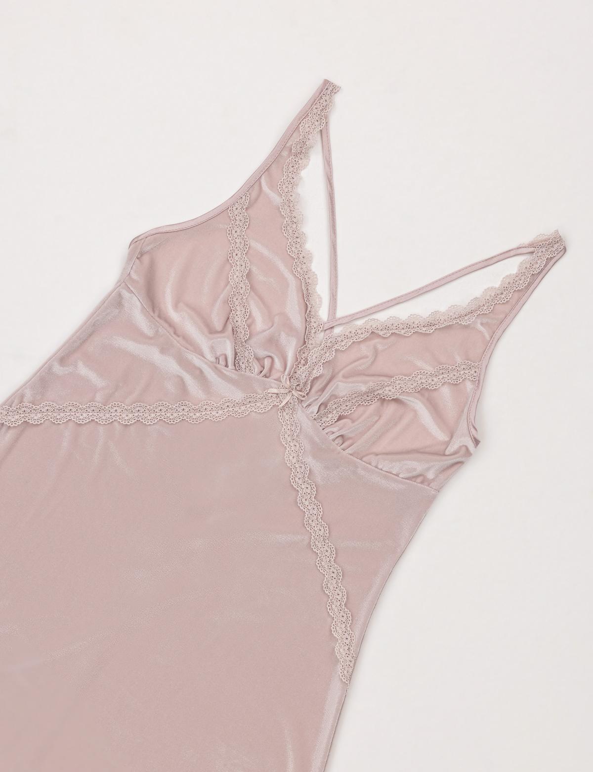 Pudra Kadife Gecelik - 50303902011