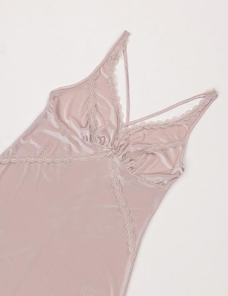 Pudra Kadife Gecelik - 50303902011