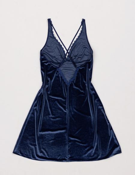 Lacivert Kadife Gecelik - 50303902014