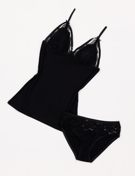 Siyah İç Giyim Takım - 50303943008