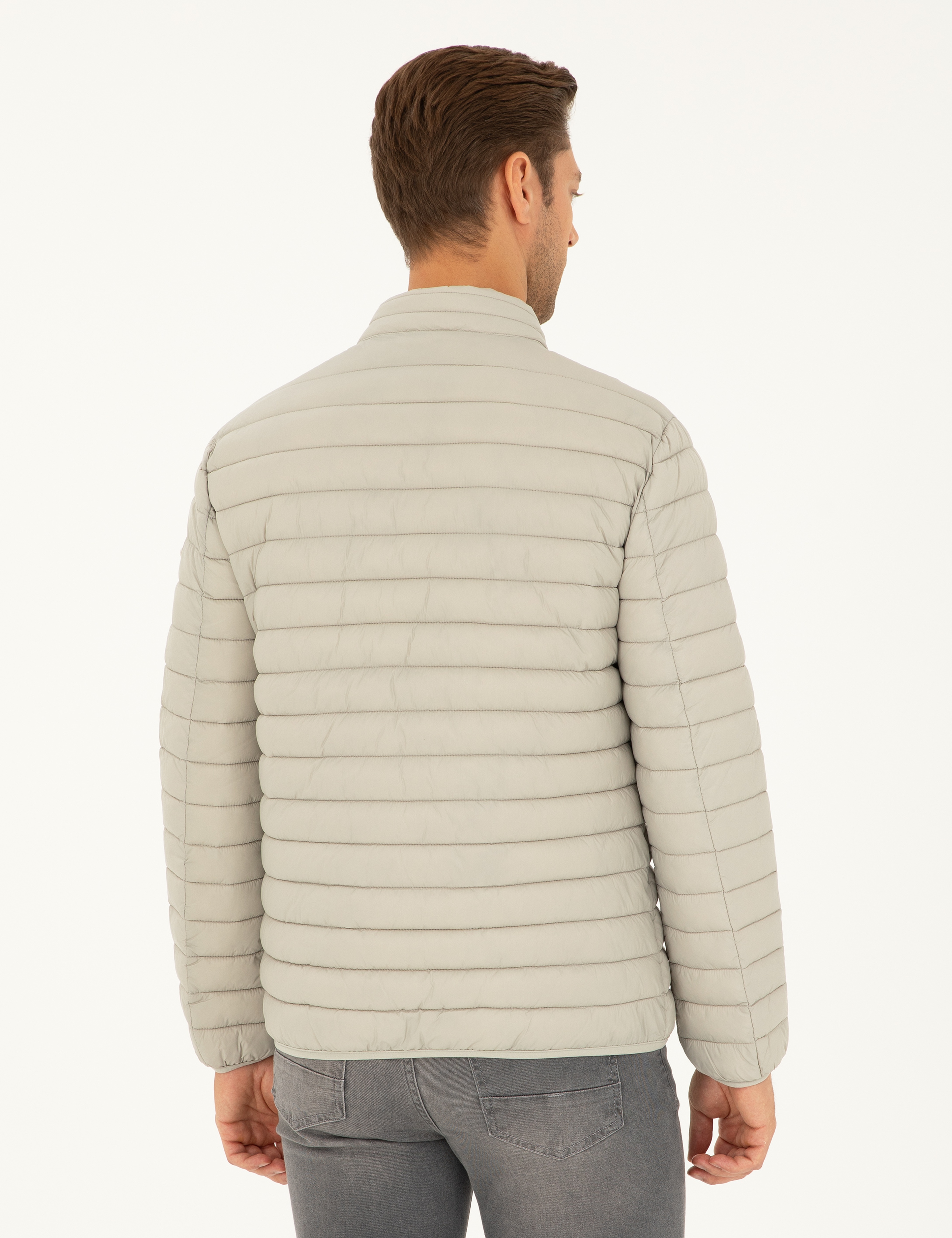 Bej Kapitone Spor Mont - Image 5