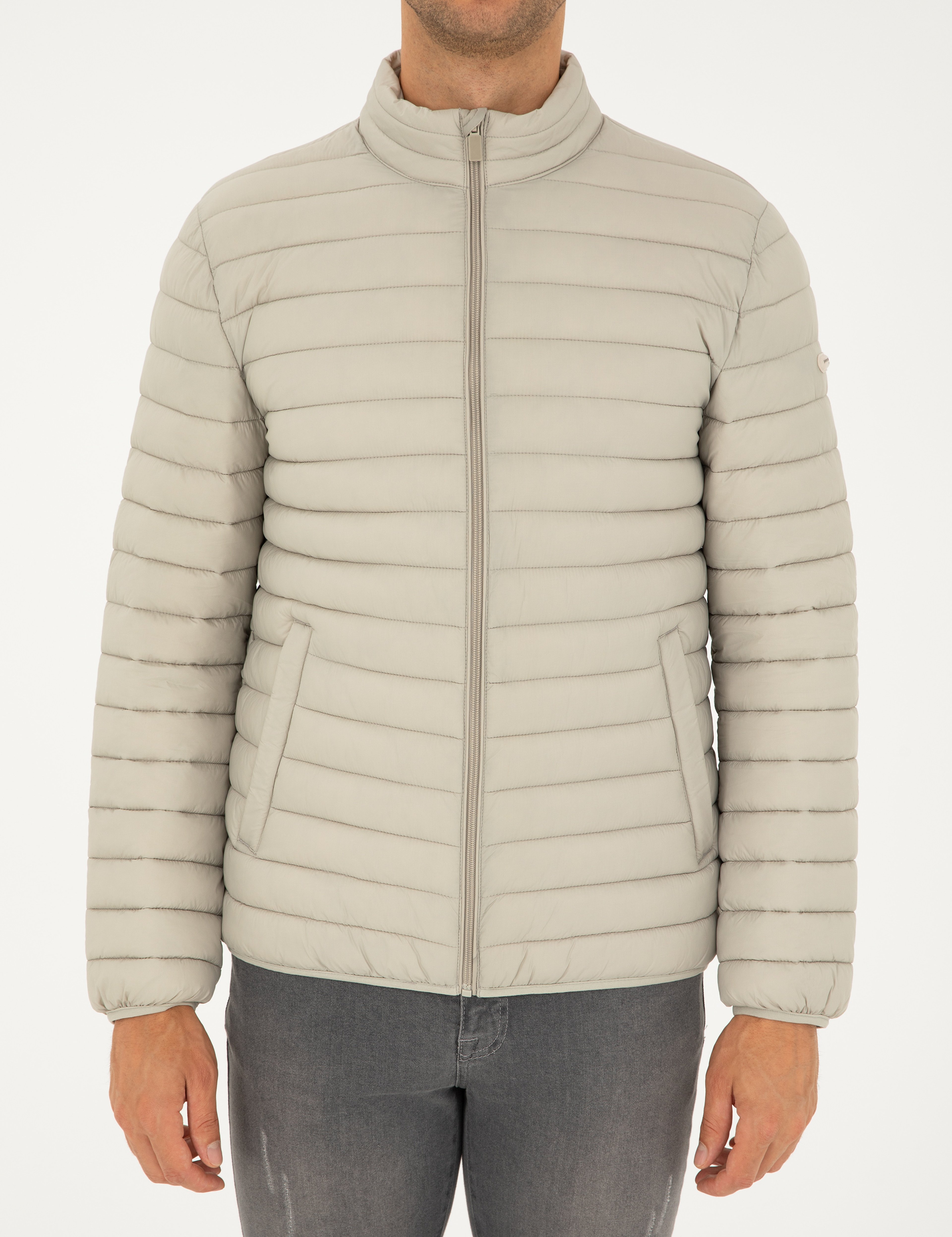 Bej Kapitone Spor Mont - Image 7