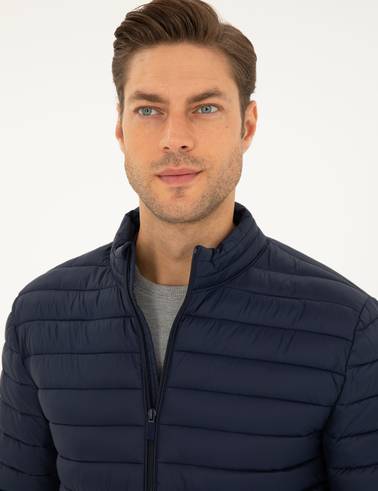 Lacivert Kapitone Spor Mont