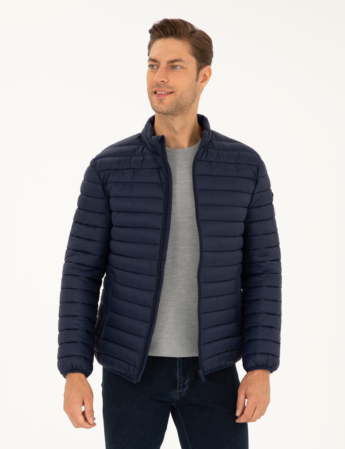 Lacivert Kapitone Spor Mont