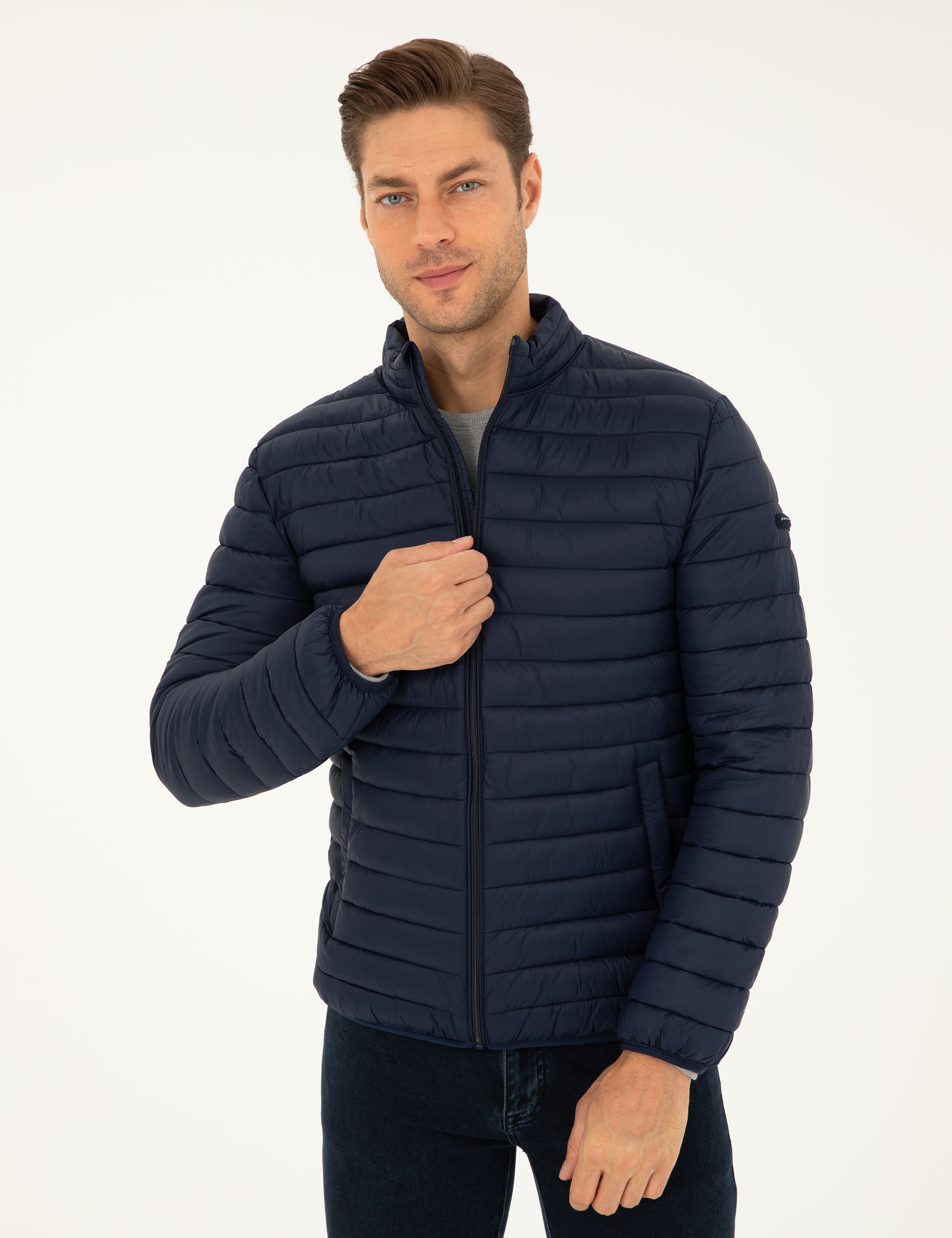 Lacivert Kapitone Spor Mont - Image 3