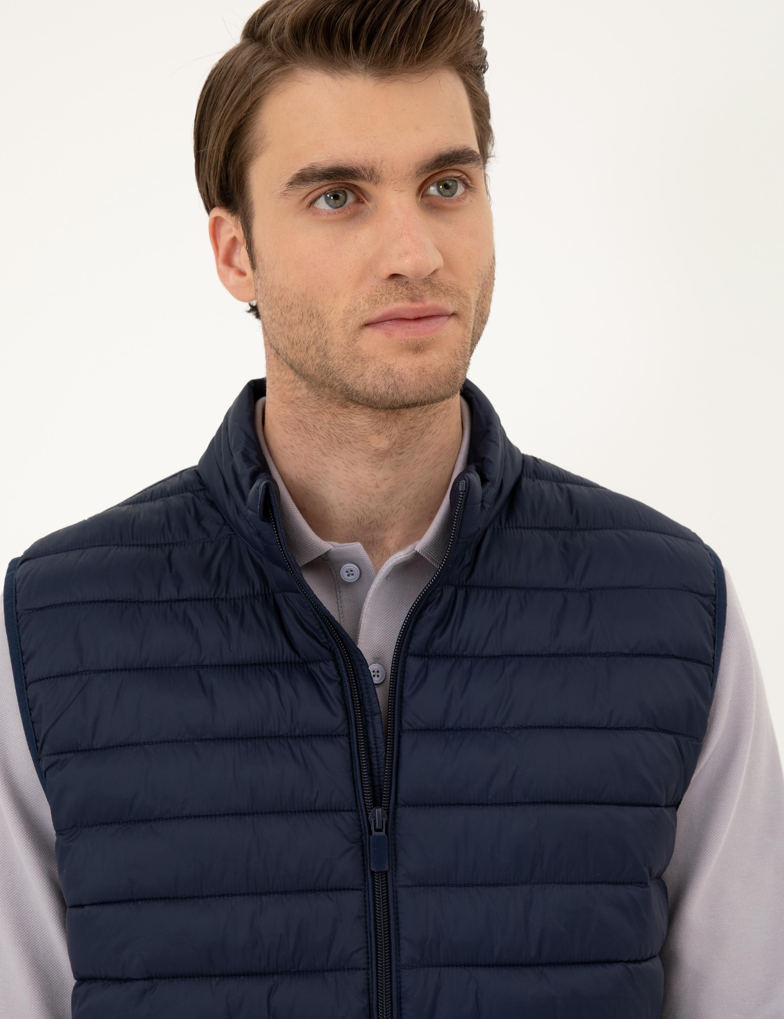 Lacivert Dolgulu Ultra Hafif Şişme Yelek