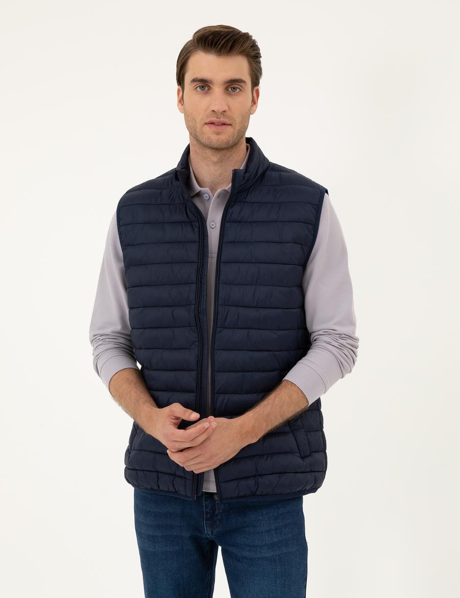 Lacivert Dolgulu Ultra Hafif Şişme Yelek