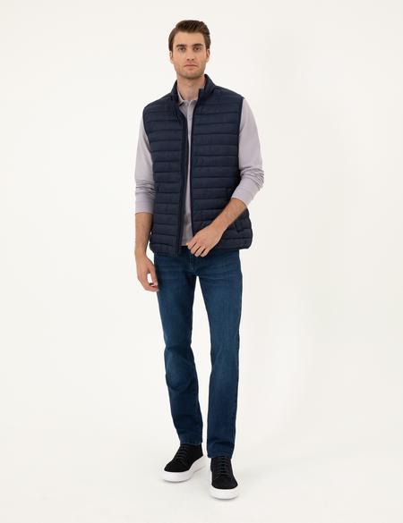 Lacivert Dolgulu Ultra Hafif Şişme Yelek - 50295103014