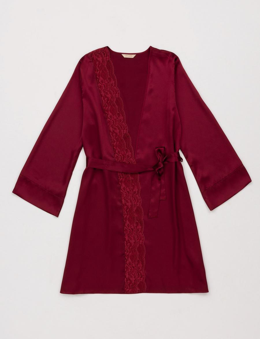 Bordo Saten 4'lü Çeyiz Seti