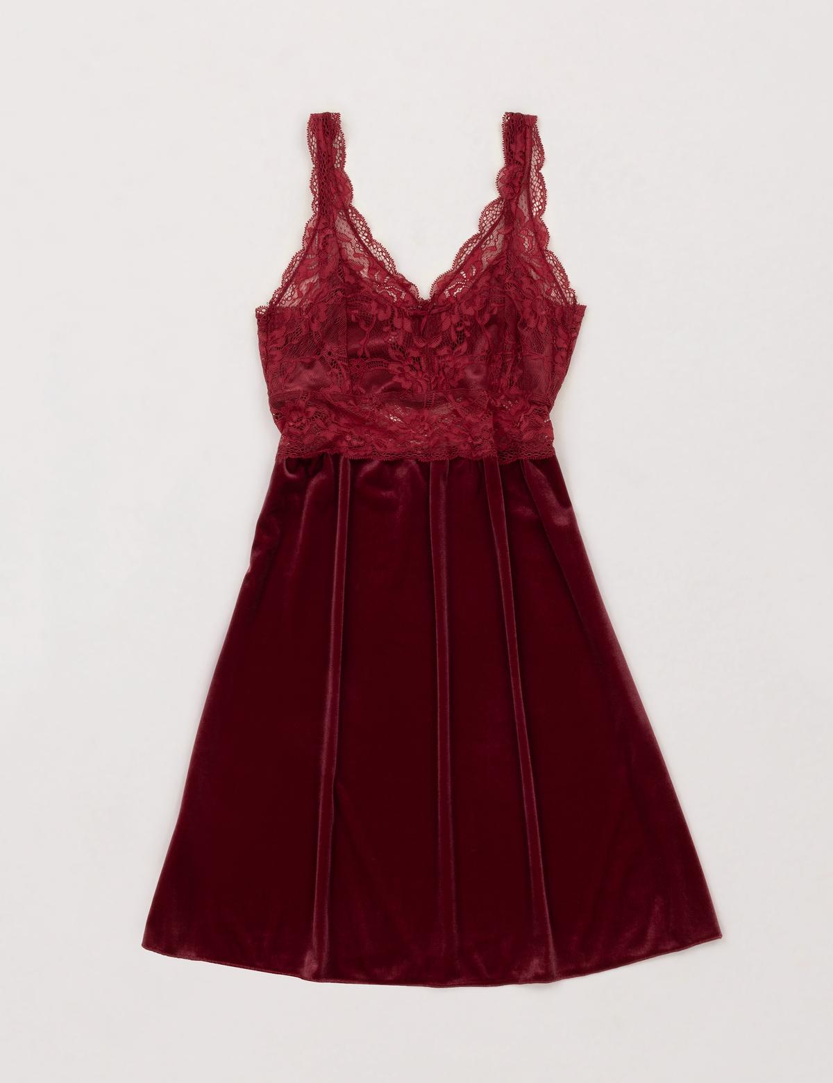 Bordo Gecelik & Sabahlık Takım - 50303854013