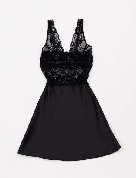 Siyah Saten 4'lü Çeyiz Seti - 50303849003