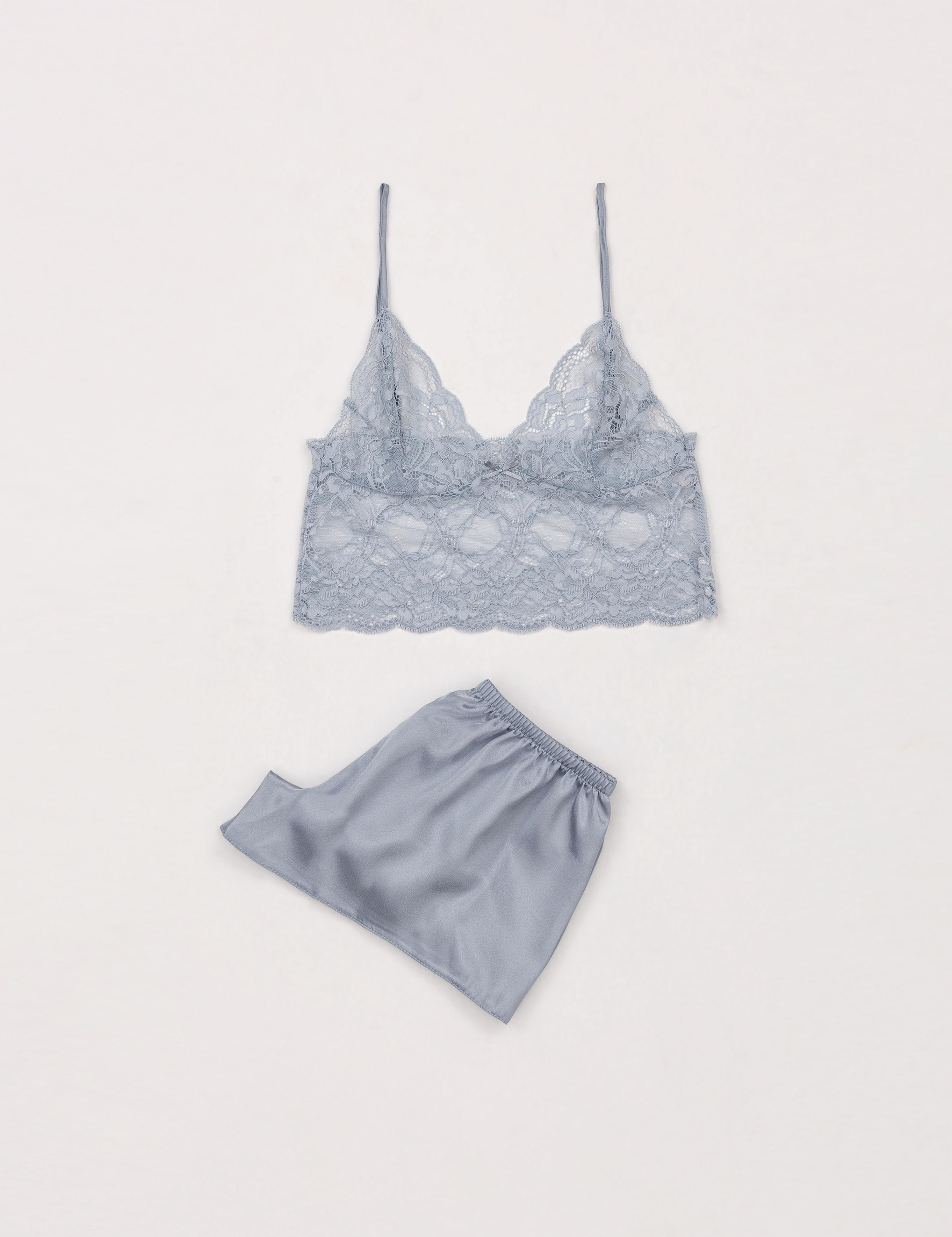 Mavi Saten 4'lü Çeyiz Seti