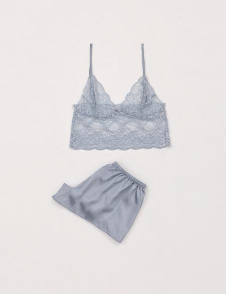 Mavi Saten 4'lü Çeyiz Seti - 50303821022