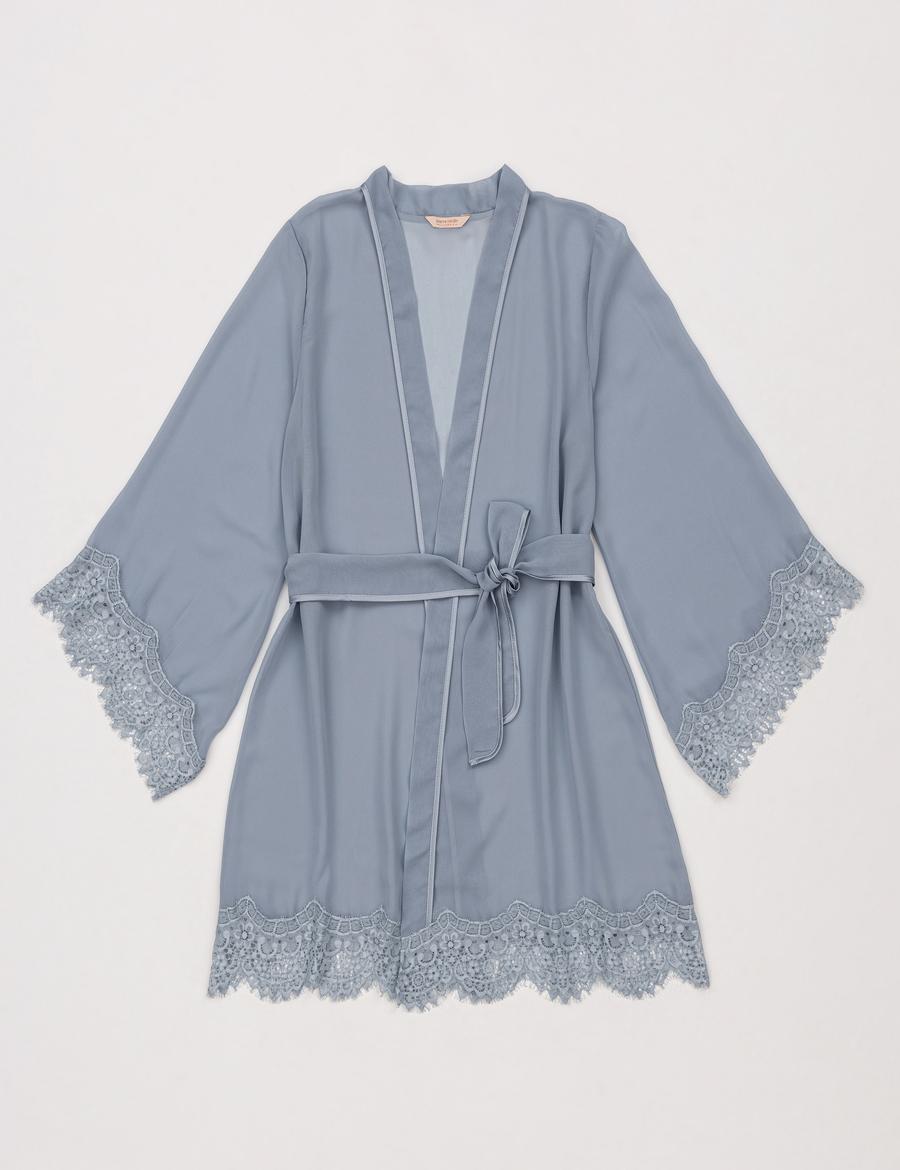 Mavi Saten 4'lü Çeyiz Seti