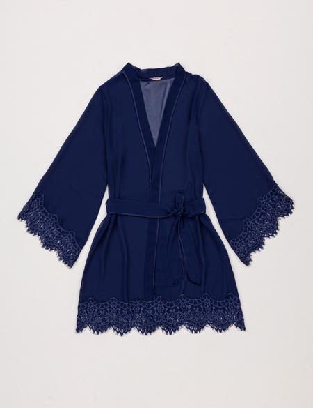 Lacivert Saten 4'lü Çeyiz Seti - 50303821021