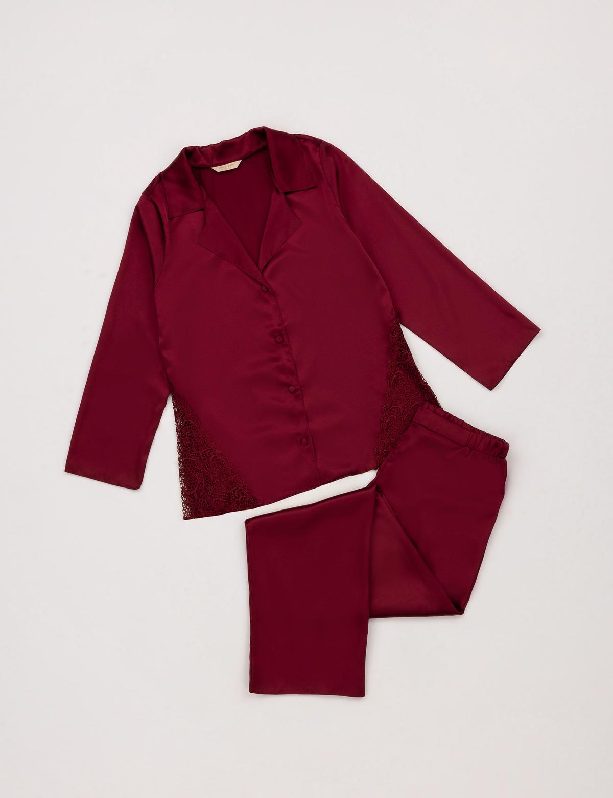 Bordo Saten 6'lı Çeyiz Seti - 50303797001
