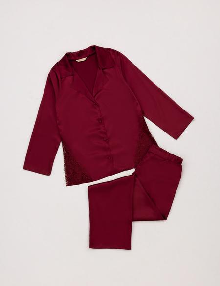 Bordo Saten 6'lı Çeyiz Seti - 50303797001