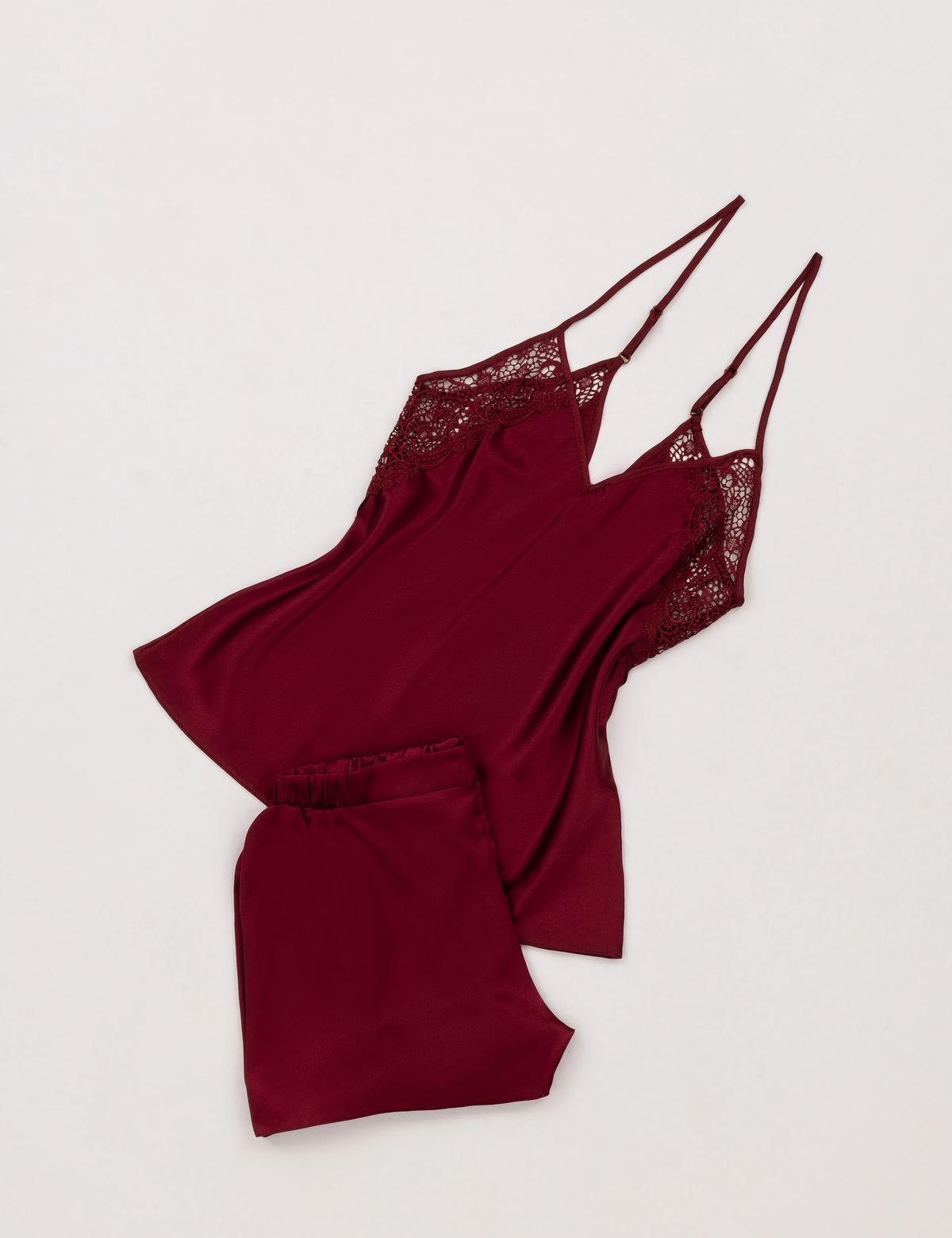 Bordo Saten 6'lı Çeyiz Seti - 50303797001