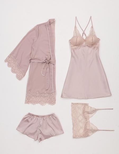 Pudra Saten 4'lü Çeyiz Seti - 50303821005