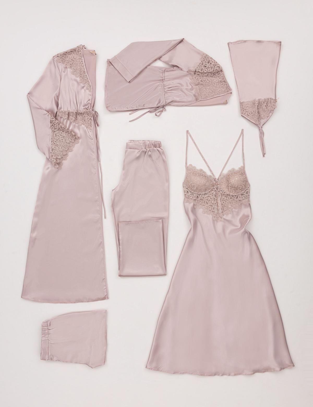 Pudra Saten 6'lı Çeyiz Seti