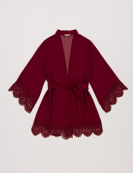 Bordo Saten 4'lü Çeyiz Seti - 50303821019