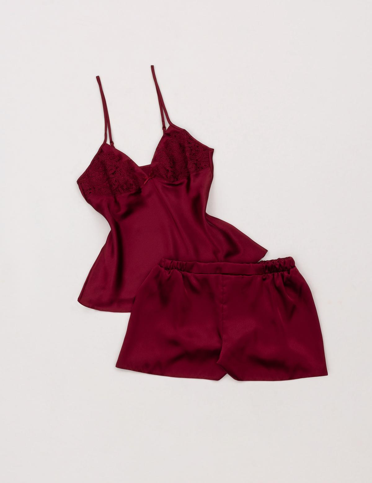 Bordo Saten 6'lı Çeyiz Seti - 50305611007