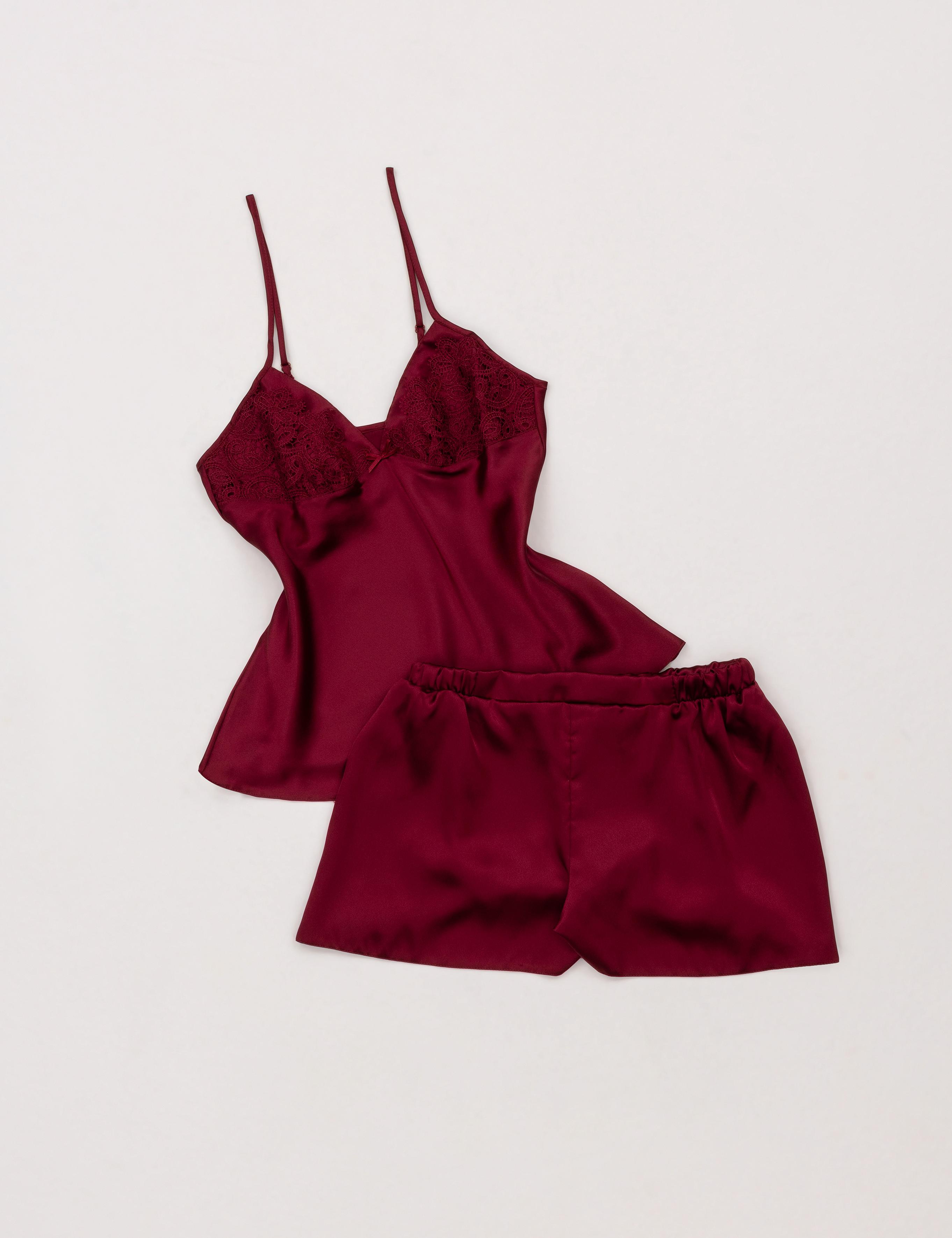 Bordo Saten 6'lı Çeyiz Seti