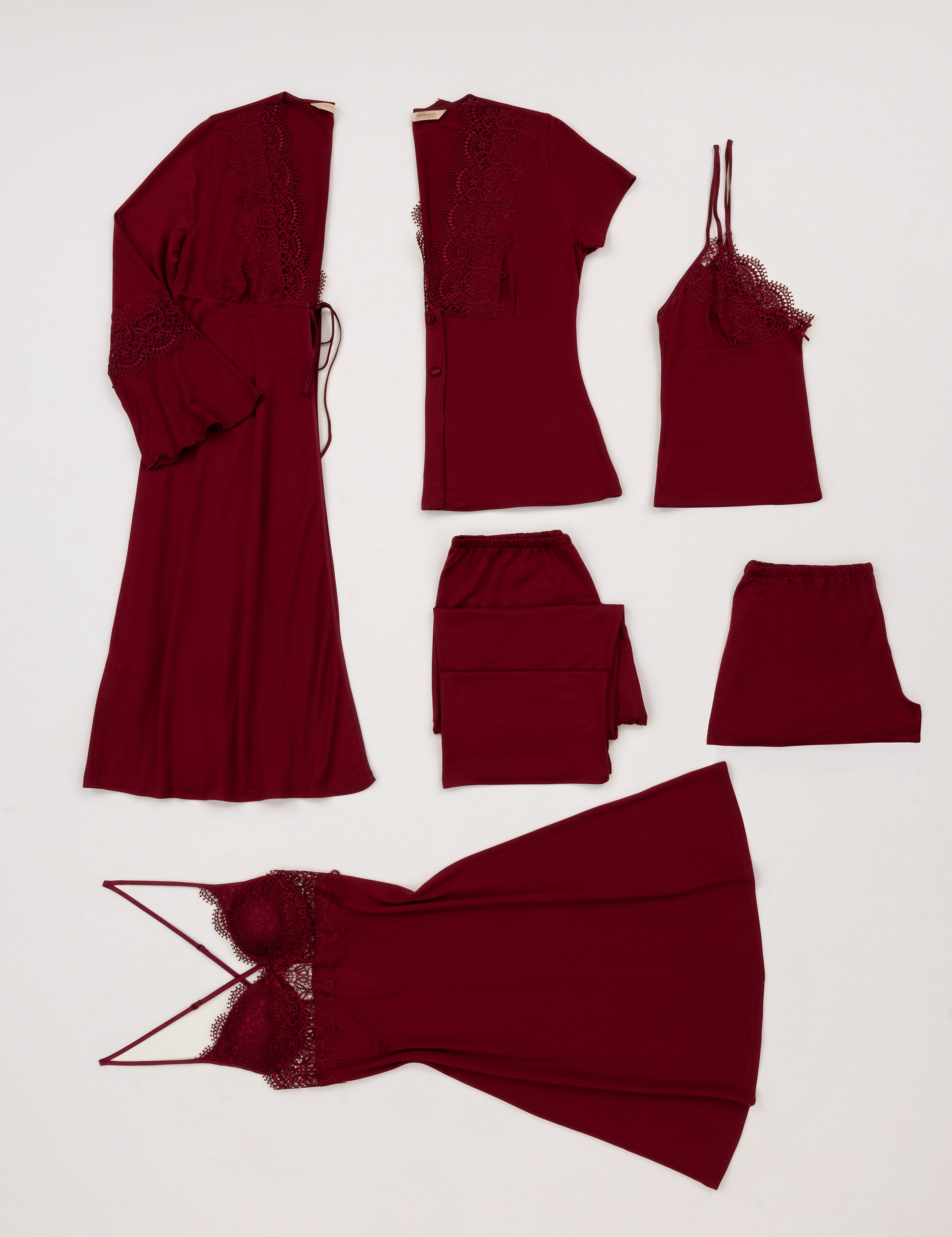 Bordo 6'lı Çeyiz Seti - Image 1