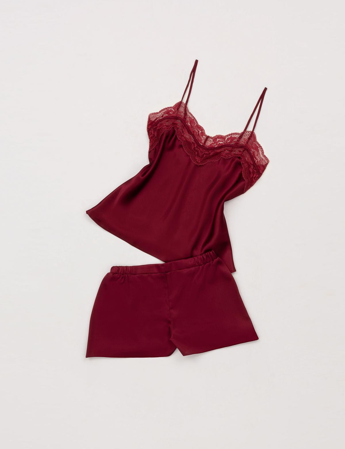 Bordo 3'lü Şort Takım - 50304008005