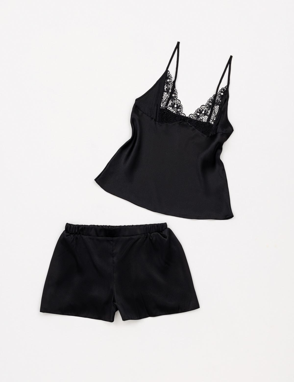 Siyah Saten 6'lı Çeyiz Seti - 50305635009