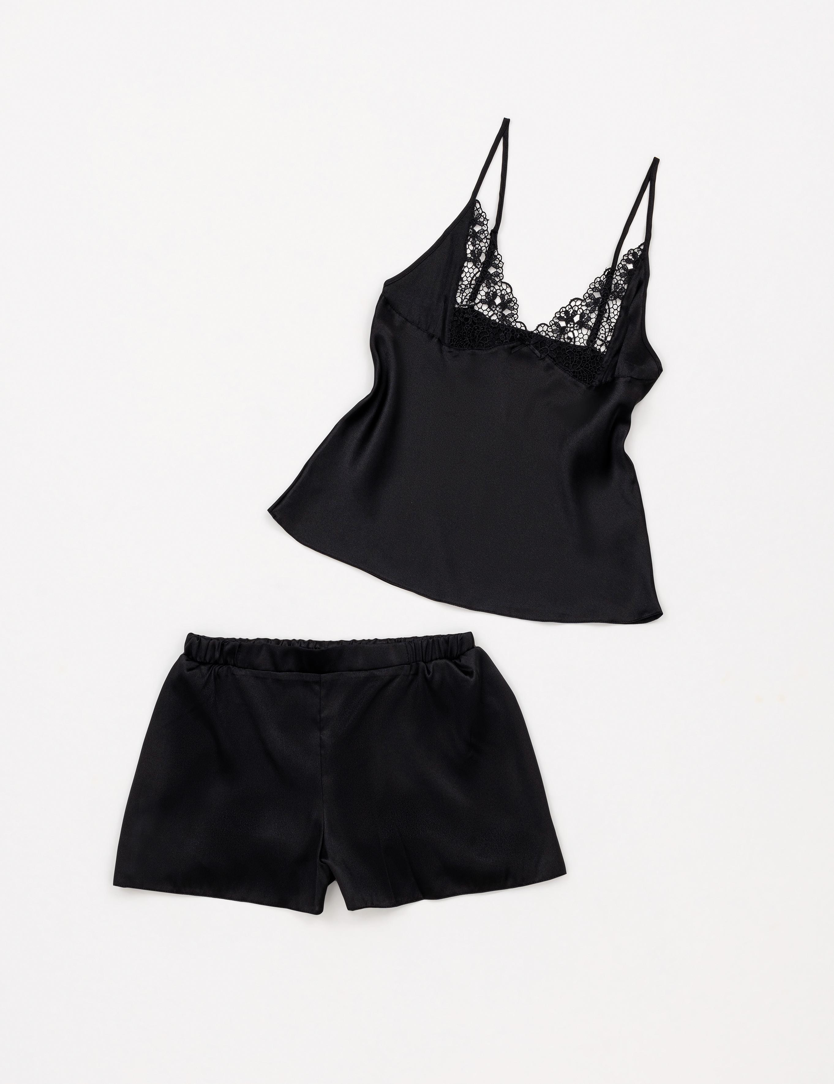 Siyah Saten 6'lı Çeyiz Seti