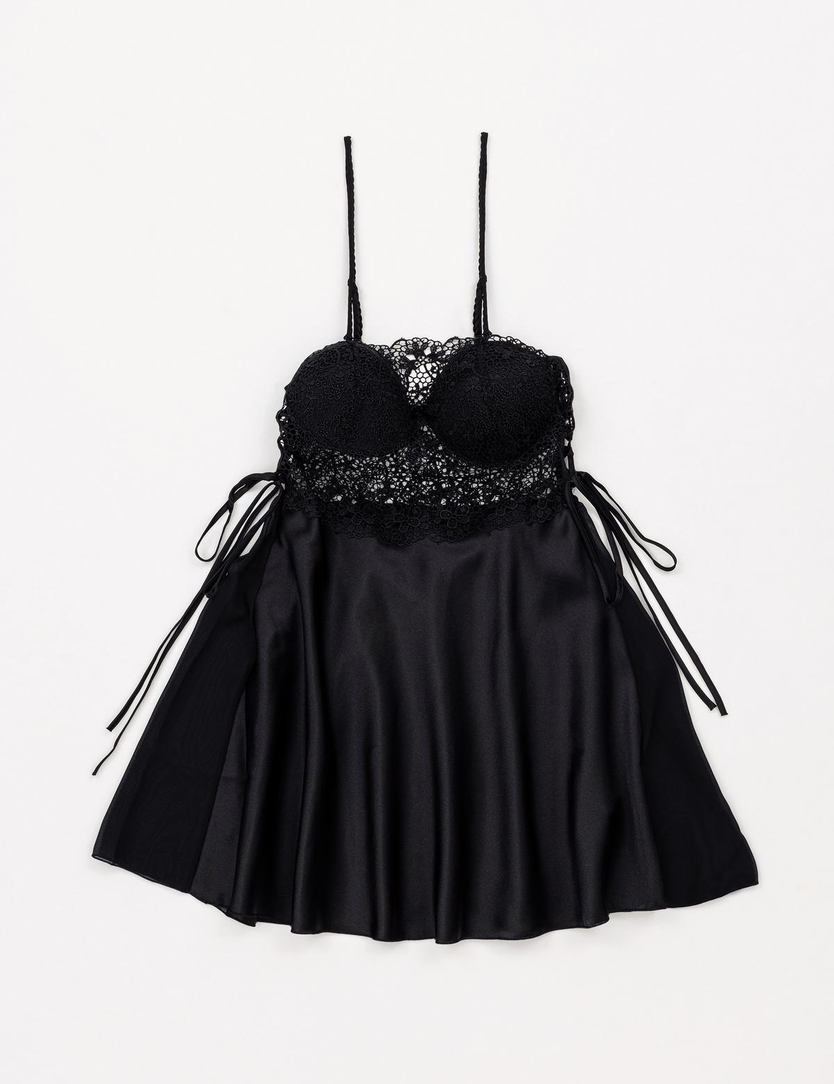 Siyah Saten 6'lı Çeyiz Seti - 50305635009