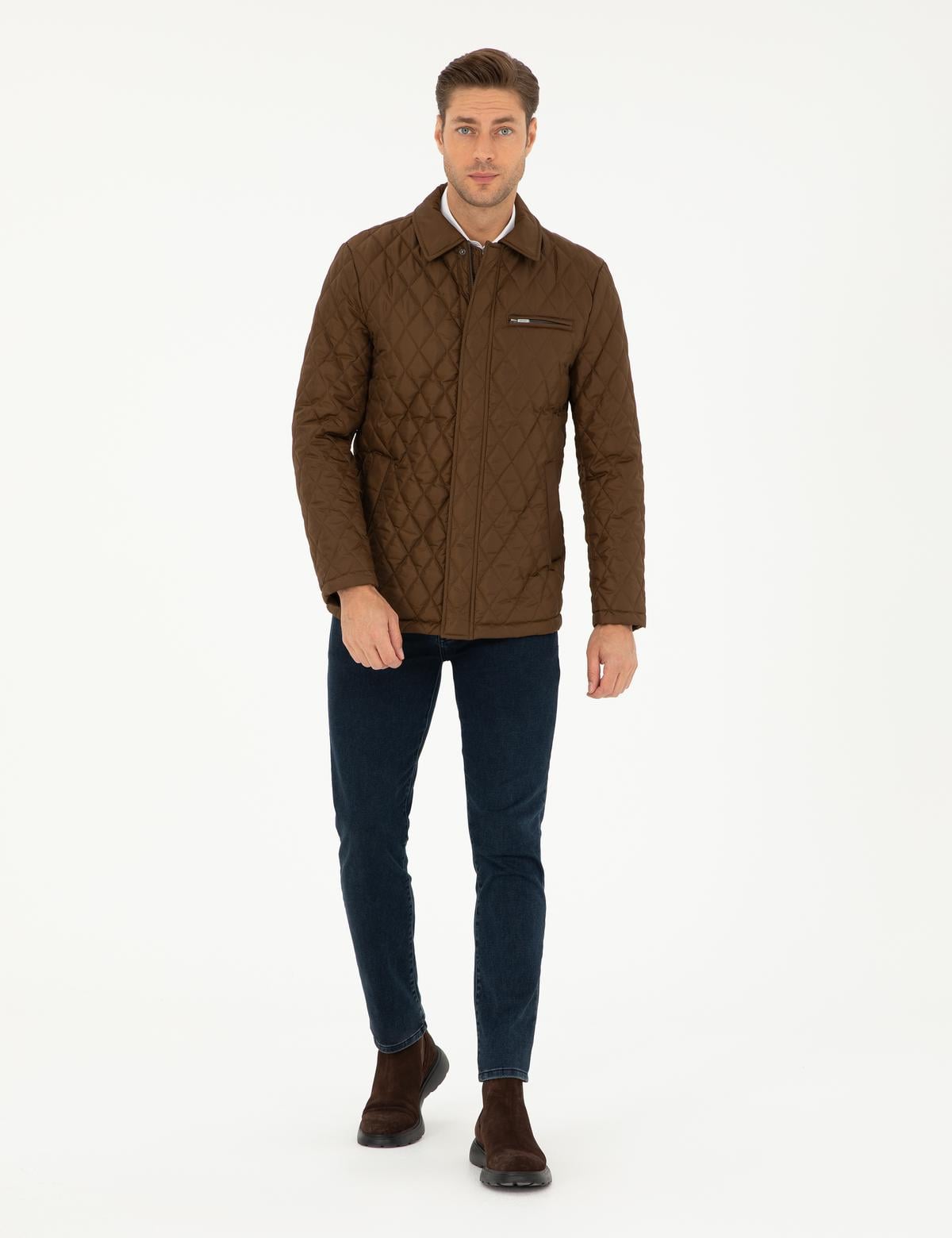 Kahverengi Kapitone Mont - 50295063015