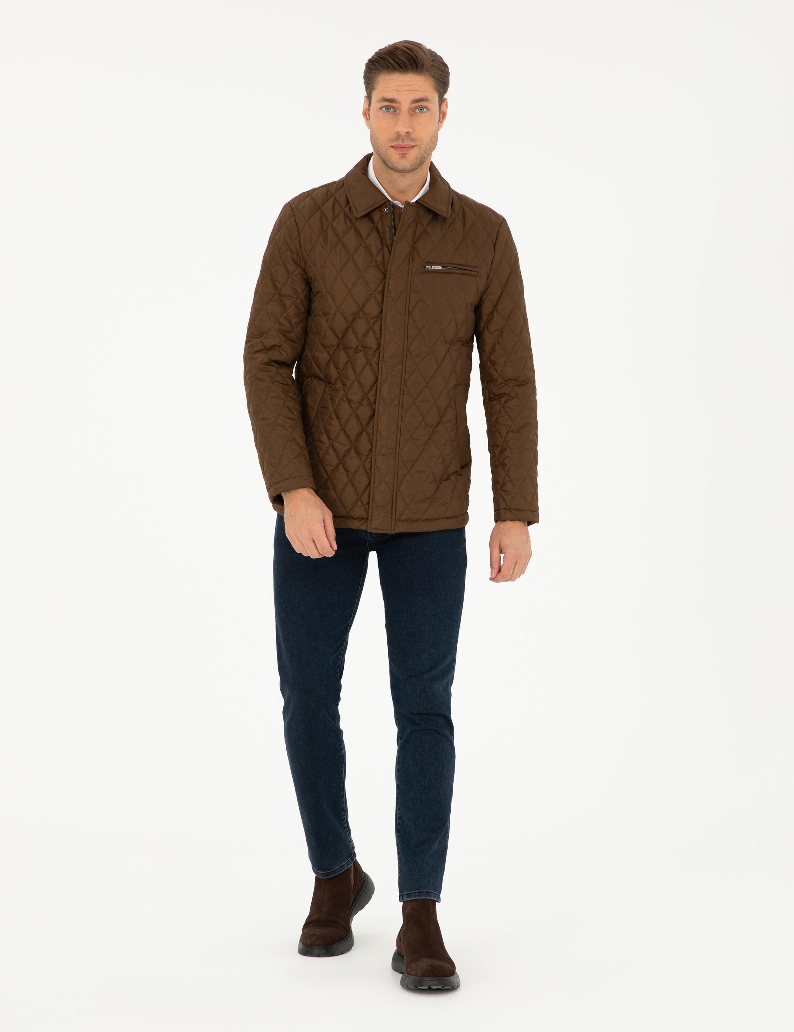 Kahverengi Kapitone Mont