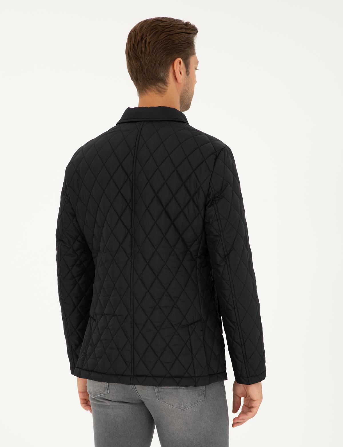 Siyah Kapitone Mont - 50295063005