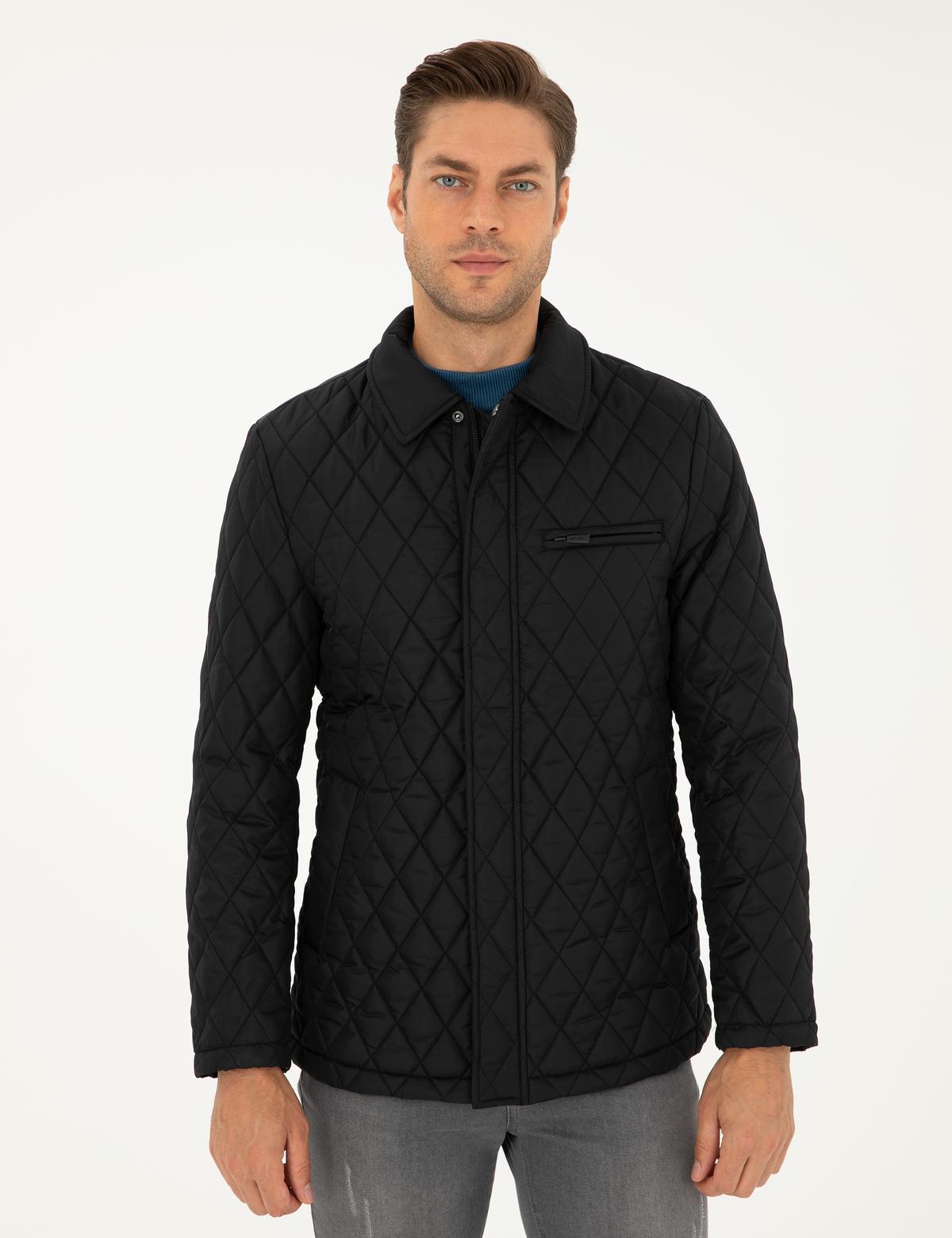 Siyah Kapitone Mont - 50295063005