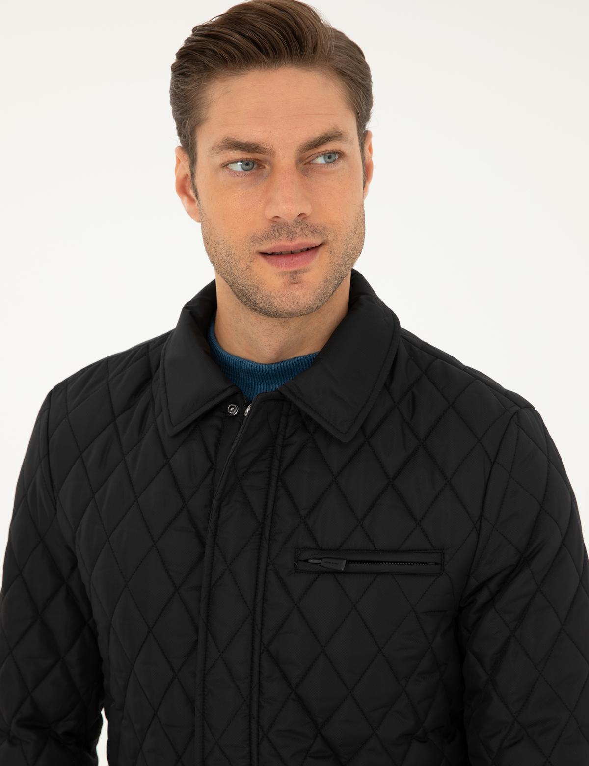 Siyah Kapitone Mont - 50295063005