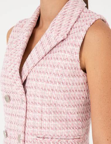 Pembe Slim Fit Yelek